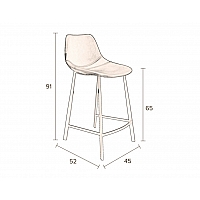 Franky velvet counter stool